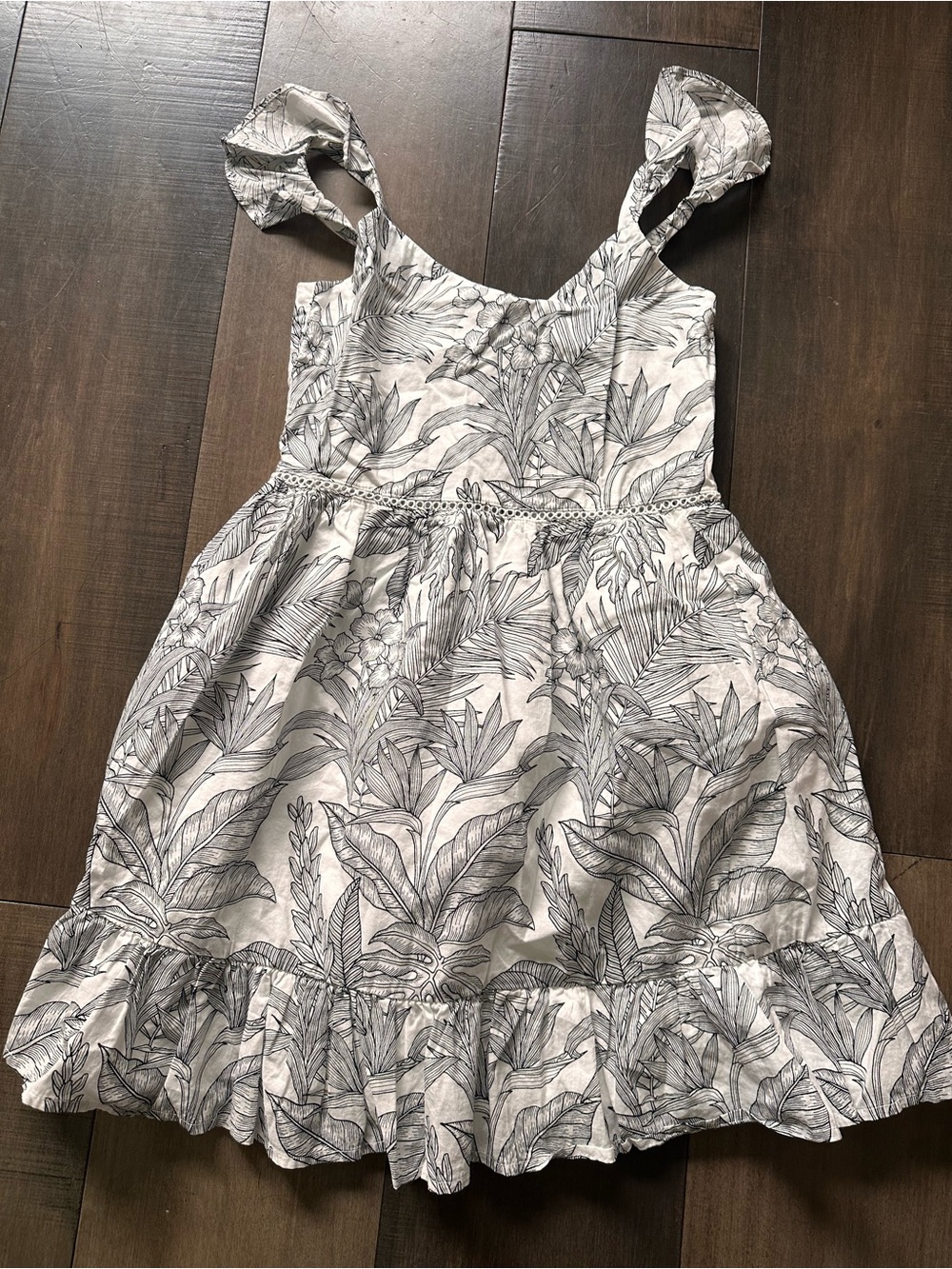 Janie and Jack girls dress white and black size 8